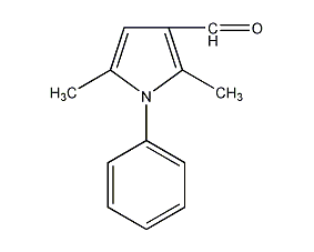 2,5-二甲基-1-苯基吡咯-3-羰醛結(jié)構(gòu)式